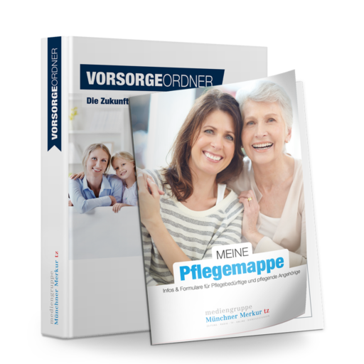 Ansicht Vorsorgeordner und Pflegemappe Münchner Merkur